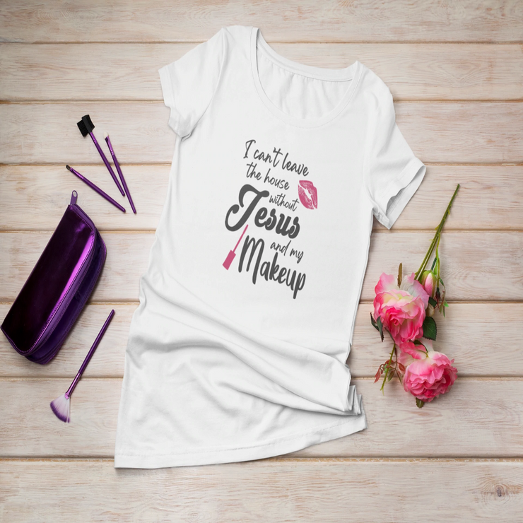 Jesus & Makeup Ladies T Shirt