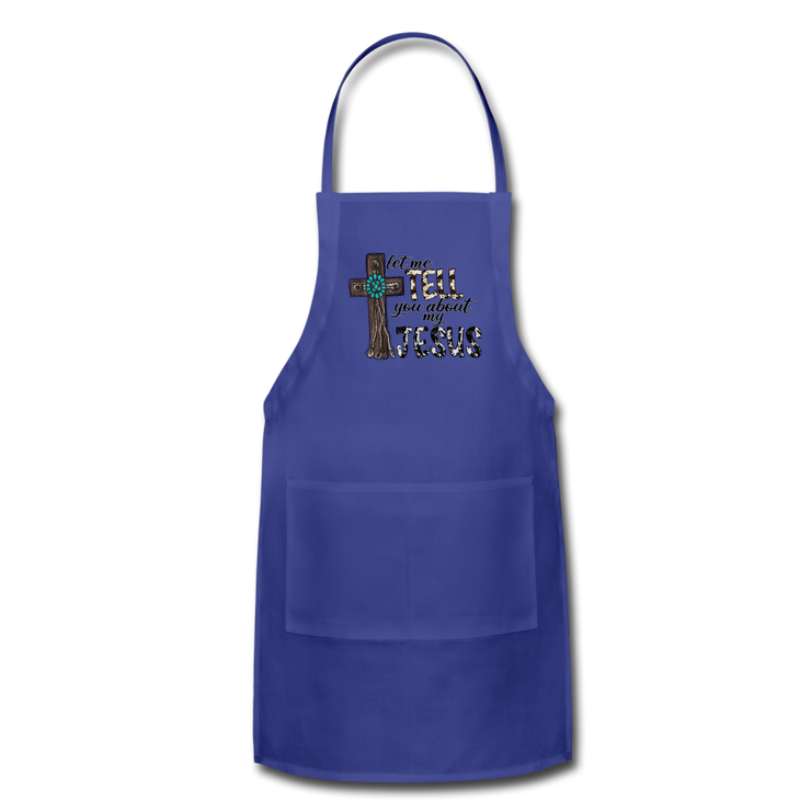 Adjustable Apron - royal blue