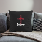 Throw Pillow Cover 18” x 18” - black