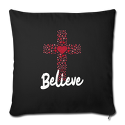 Throw Pillow Cover 18” x 18” - black