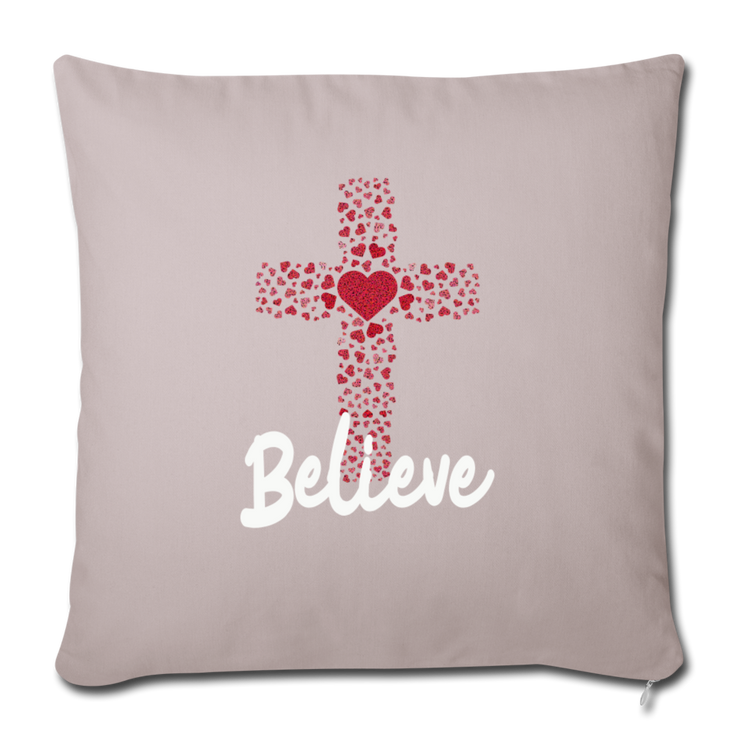 Throw Pillow Cover 18” x 18” - light taupe