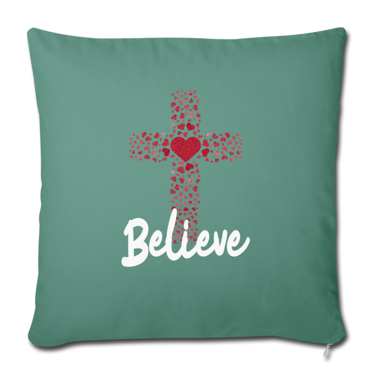 Throw Pillow Cover 18” x 18” - cypress green