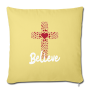 Throw Pillow Cover 18” x 18” - washed yellow