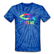 Unisex Tie Dye T-Shirt - spider blue