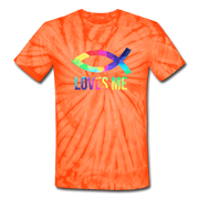 Unisex Tie Dye T-Shirt - spider orange