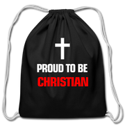 Cotton Drawstring Bag - black