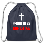 Cotton Drawstring Bag - navy