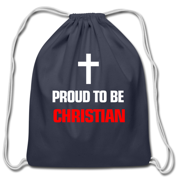 Cotton Drawstring Bag - navy