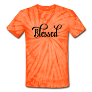 Blessed Tie Dye T-Shirt - spider orange