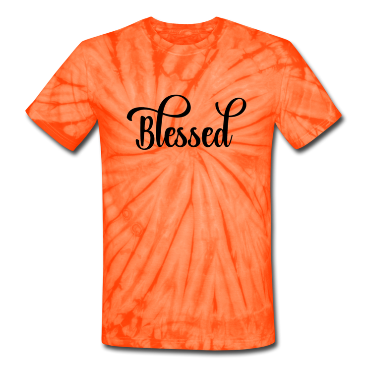 Blessed Tie Dye T-Shirt - spider orange