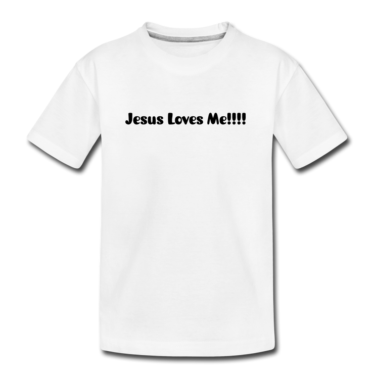 Jesus Loves Me Toddler T-Shirt - white