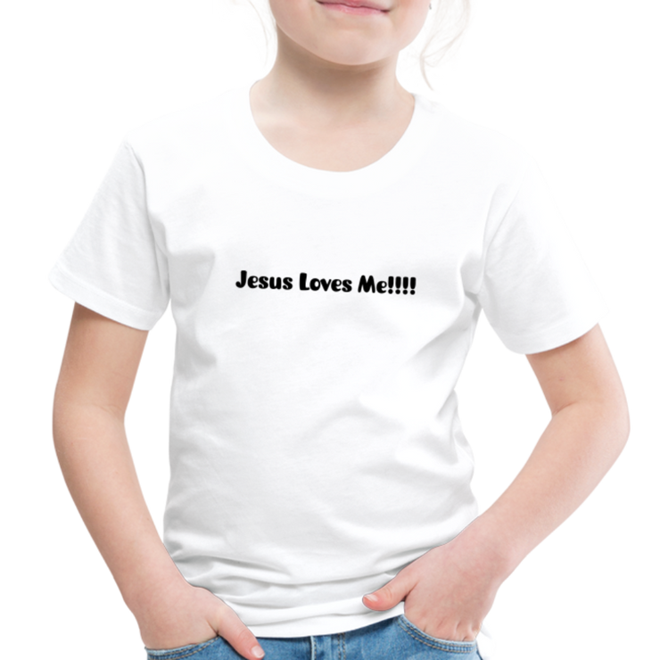 Jesus Loves Me Toddler T-Shirt - white