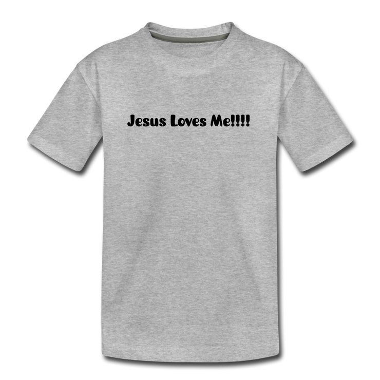 Jesus Loves Me Toddler T-Shirt - heather gray