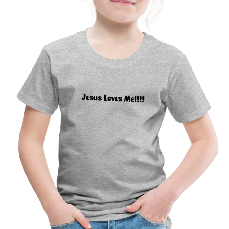 Jesus Loves Me Toddler T-Shirt - heather gray