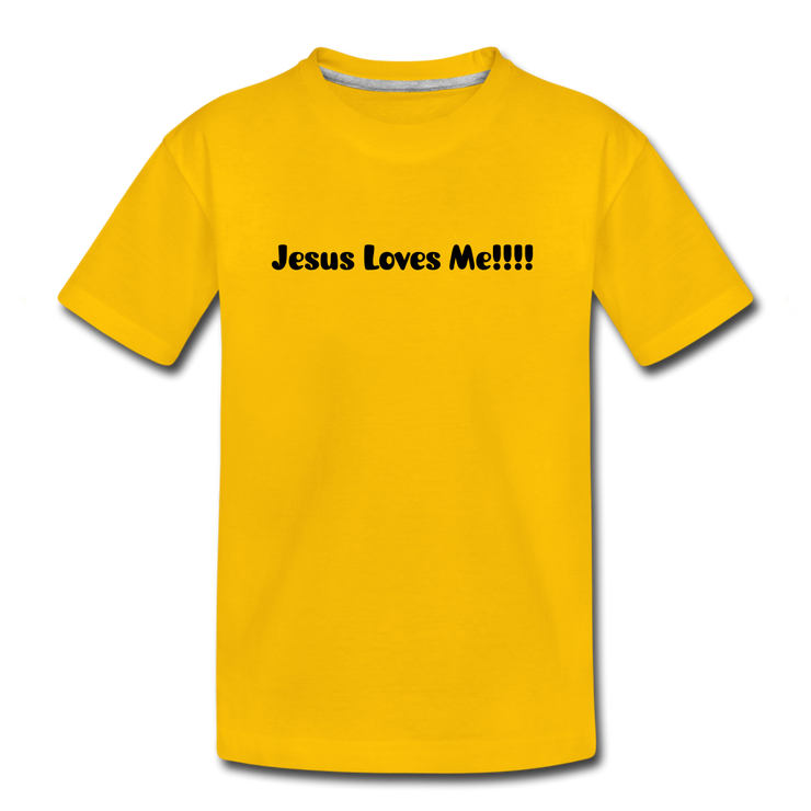 Jesus Loves Me Toddler T-Shirt - sun yellow