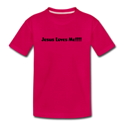 Jesus Loves Me Toddler T-Shirt - dark pink