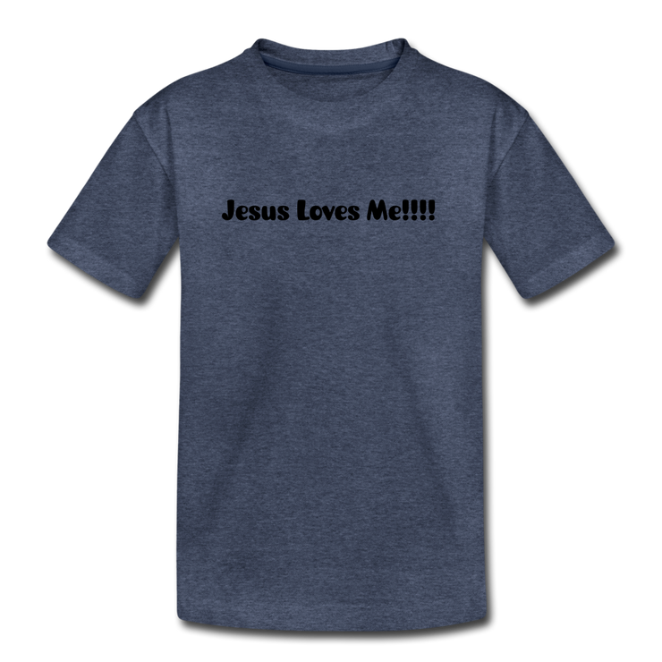 Jesus Loves Me Toddler T-Shirt - heather blue