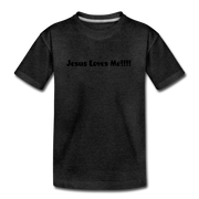 Jesus Loves Me Toddler T-Shirt - charcoal grey