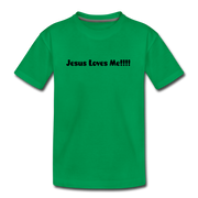Jesus Loves Me Toddler T-Shirt - kelly green
