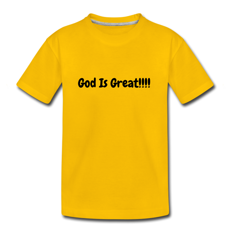 God Is Great Toddler T-Shirt - sun yellow