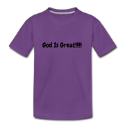 God Is Great Toddler T-Shirt - purple