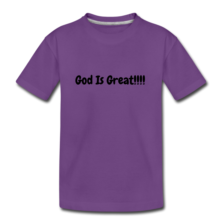 God Is Great Toddler T-Shirt - purple
