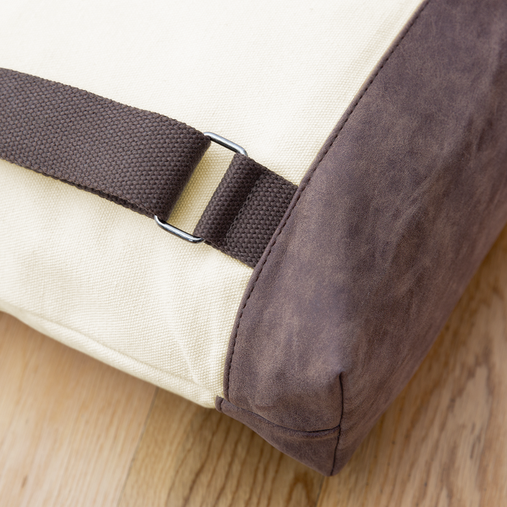 Canvas Backpack - ivory/brown