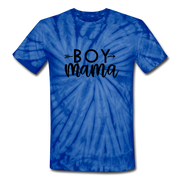 Boy Mama Green Tie Dye T-Shirt - spider blue