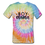 Boy Mama Green Tie Dye T-Shirt - rainbow