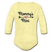 Organic Long Sleeve Baby Bodysuit - washed yellow