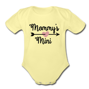 Mommy's Short Sleeve Baby Bodysuit - washed yellow