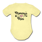 Mommy's Short Sleeve Baby Bodysuit - washed yellow