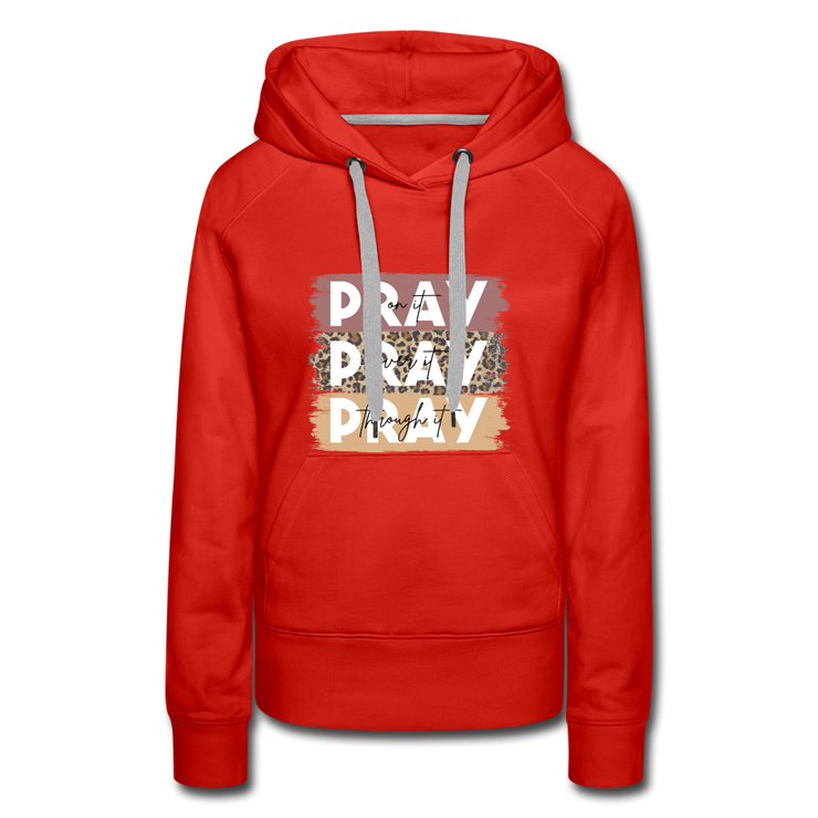 Women’s Pray Hoodie - red