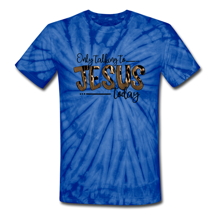 Only Talking to Jesus Tee - spider blue