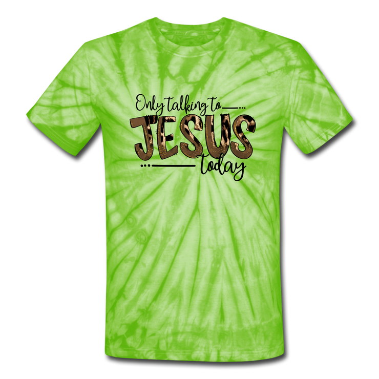 Only Talking to Jesus Tee - spider lime green