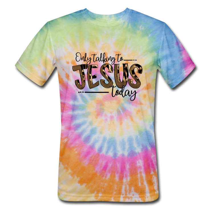 Only Talking to Jesus Tee - rainbow