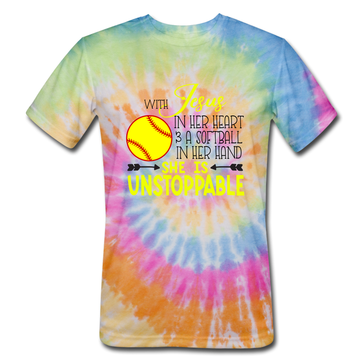 Unisex Tie Dye T-Shirt - rainbow