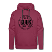 This Is Gods Country  Hoodie - burgundy