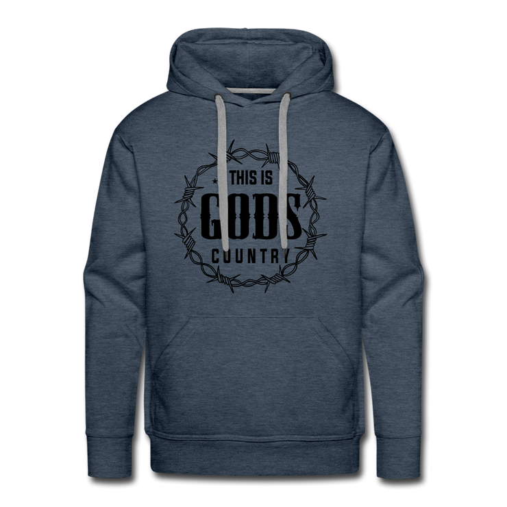 This Is Gods Country  Hoodie - heather denim