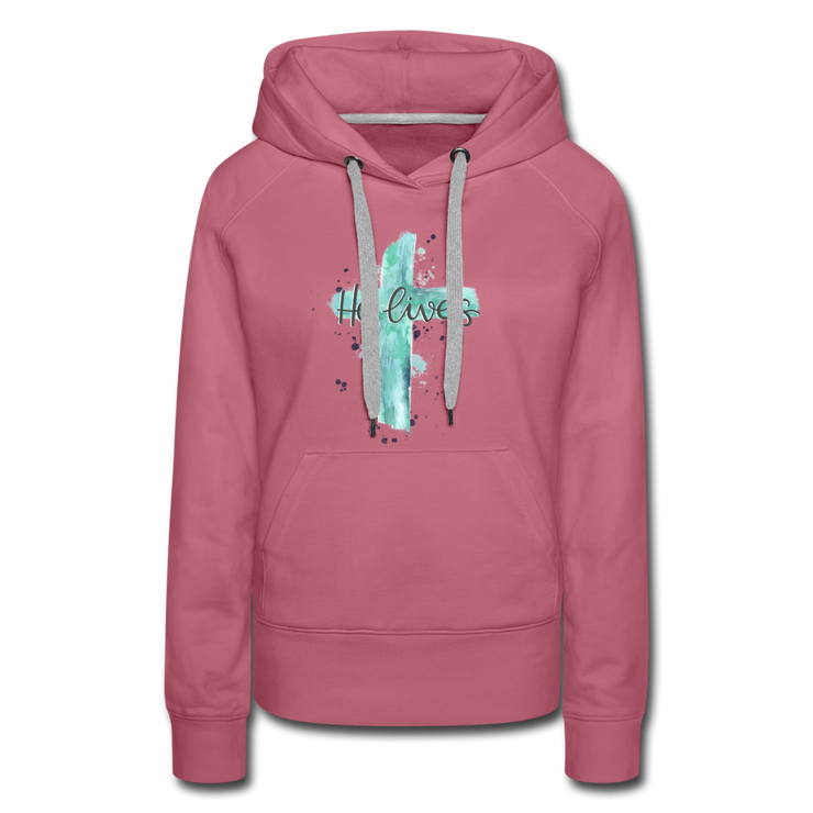 He Lives Hoodie - mauve