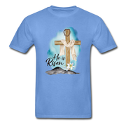 He is Risen Tee - carolina blue