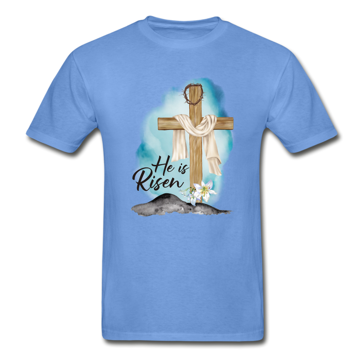 He is Risen Tee - carolina blue