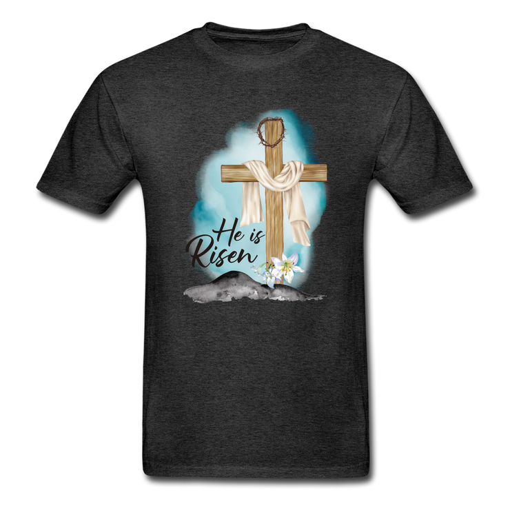 He is Risen Tee - charcoal grey