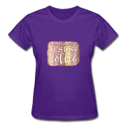 Jesus & Coffee Tee - purple