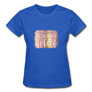 Jesus & Coffee Tee - royal blue