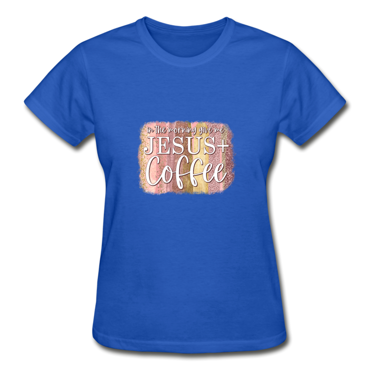 Jesus & Coffee Tee - royal blue