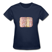 Jesus & Coffee Tee - navy