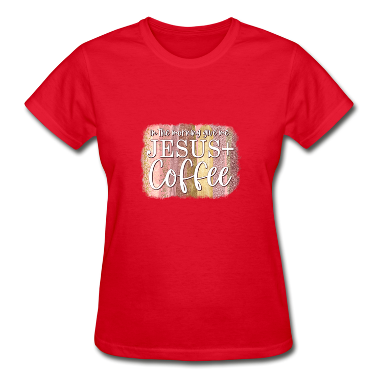 Jesus & Coffee Tee - red