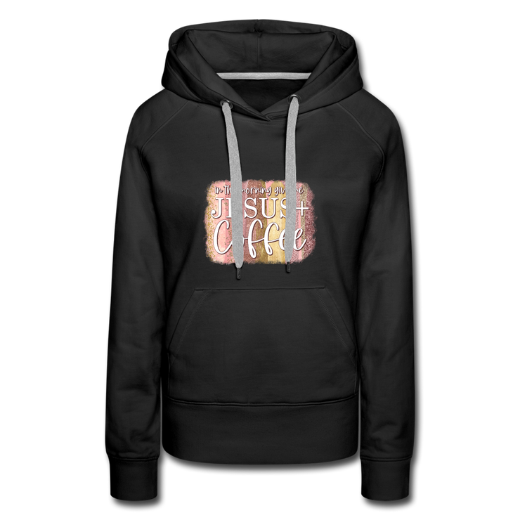 Jesus & Coffee Hoodie - black