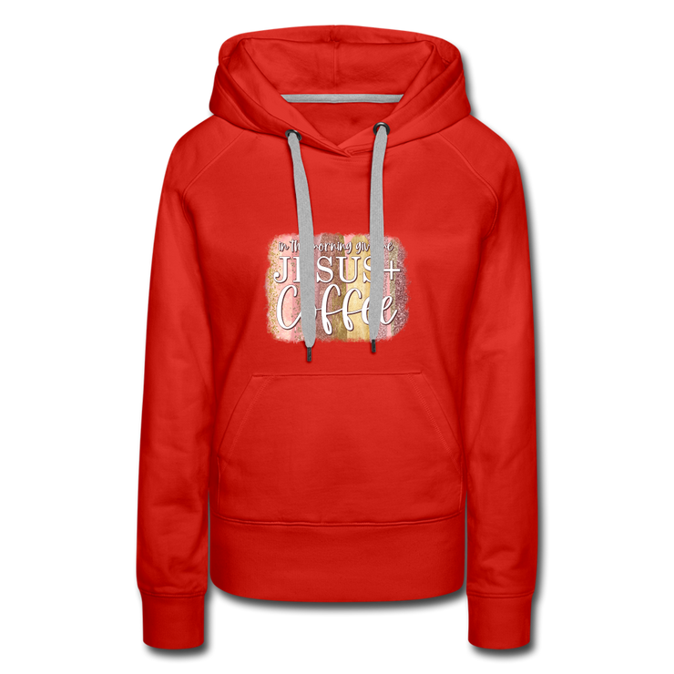 Jesus & Coffee Hoodie - red